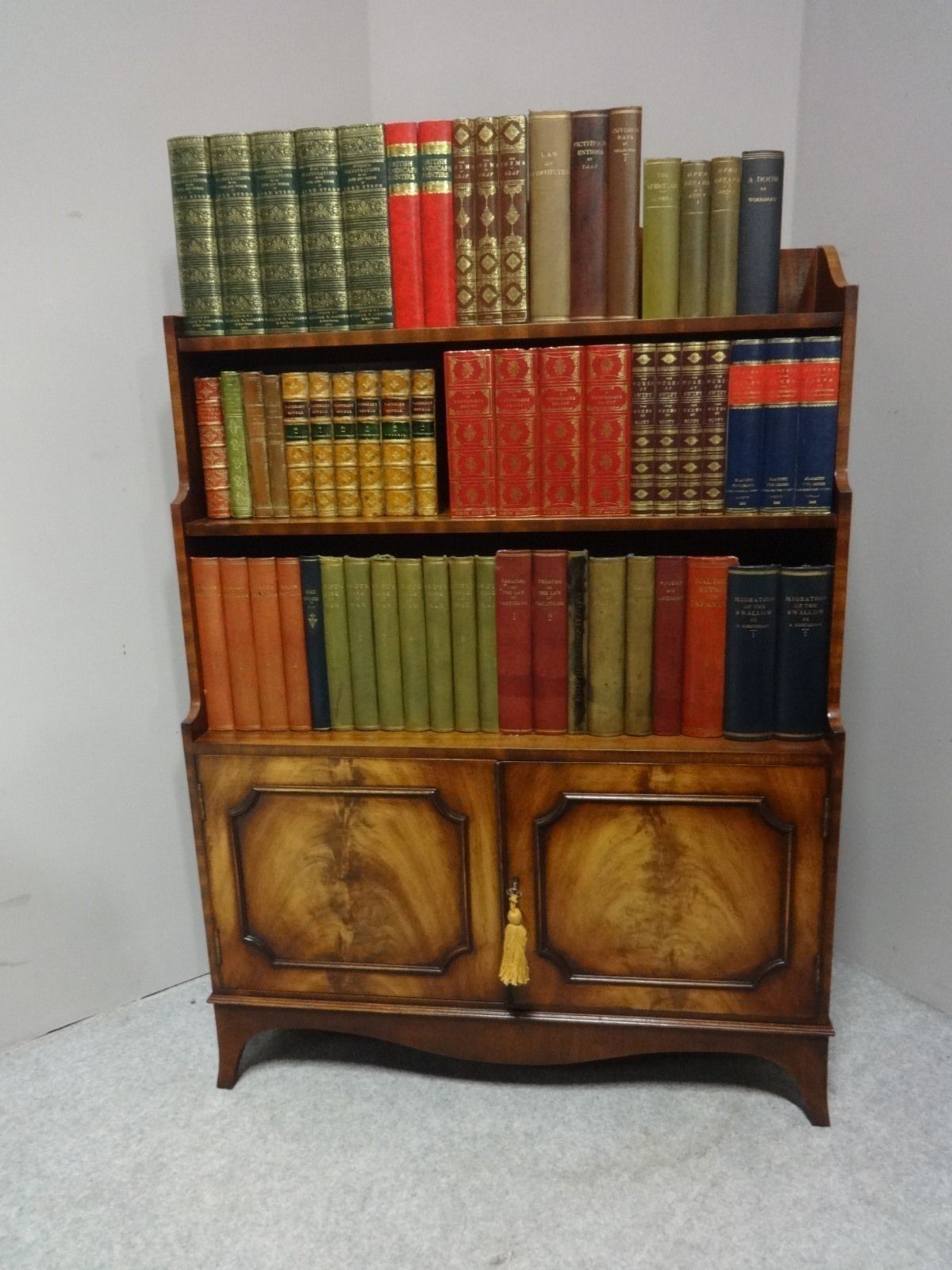 Good Mahogany Waterfall Bookcase photo vintage