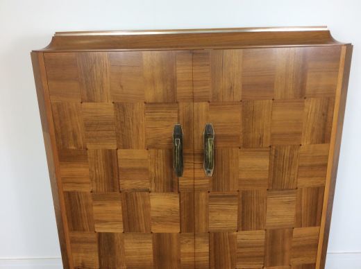 Masion Dominique Art Deco Cabinet With Parquetry Walnut Doors photo vinterior