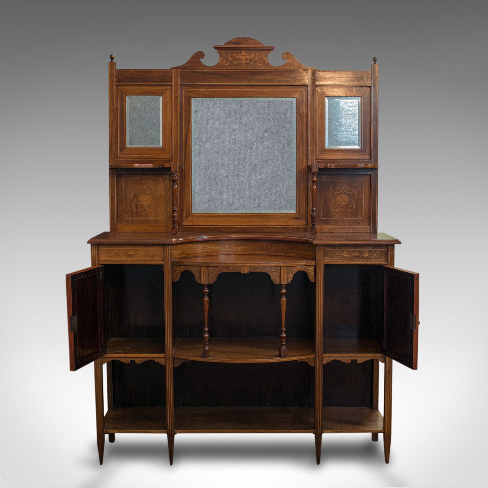 Antique Sideboard, English, Rosewood, Dresser, Boxwood Inlay, Victorian, C.1900 photo for sale