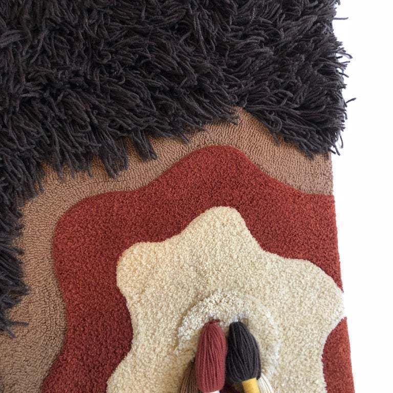 Modernist German Wall Rug By Ewald Kröner For Schloss Hackhausen, Germany, 1970s photo vintage