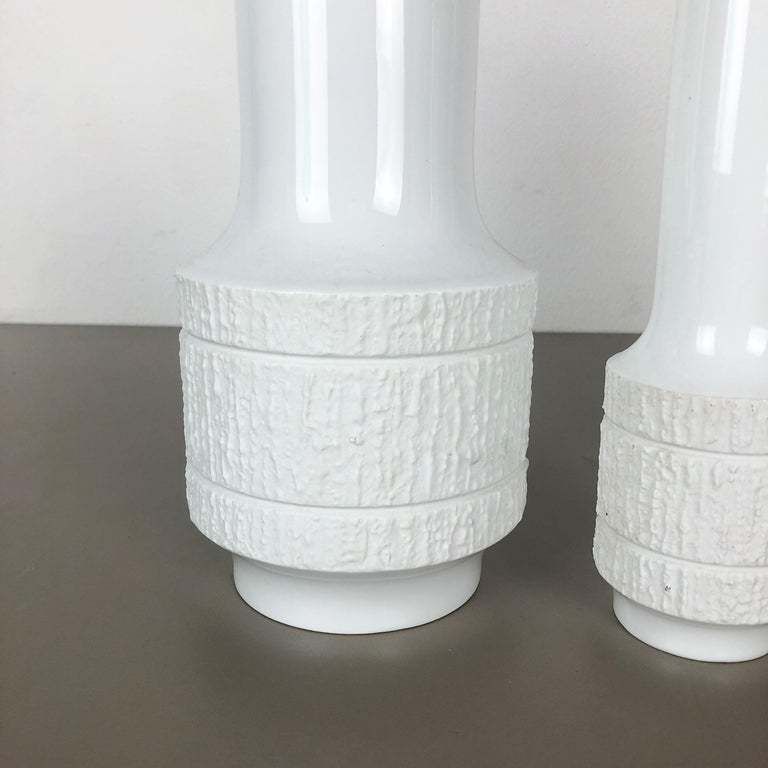 Set Of 3 Porcelain Op Art Vase By Richard Scharrer For Thomas, Germany, 1970s photo vintage