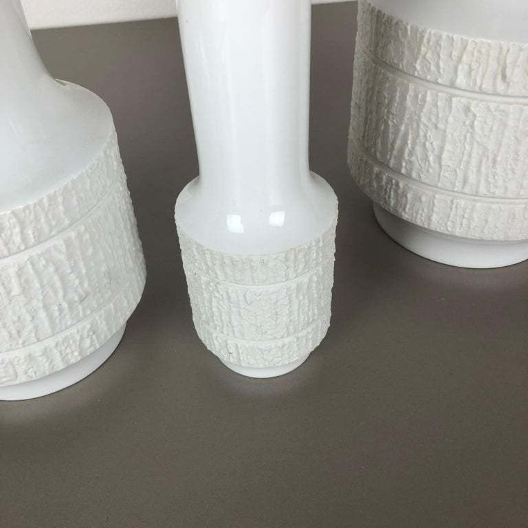 Home Decor Set Of 3 Porcelain Op Art Vase By Richard Scharrer For Thomas, Germany, 1970s photo