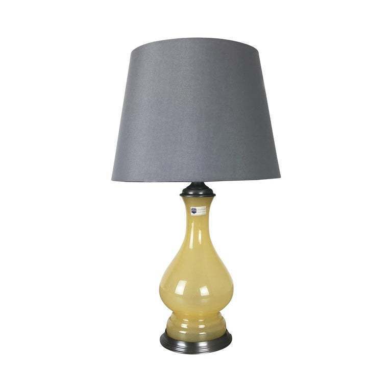 New Old Stock, Opaline Murano Glass "Honey" Table Light By Cenedese Vetri, 1960s