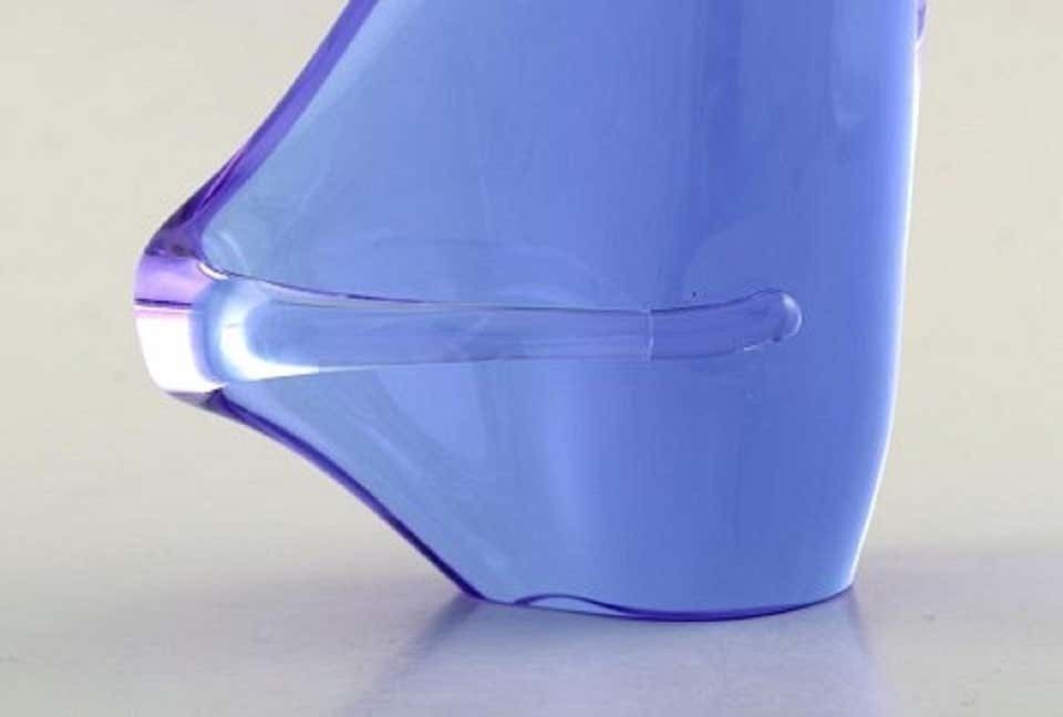 Scandinavian Glass Art, Large Rat In Purple Art Glass, Late 20th Century photo for sale
