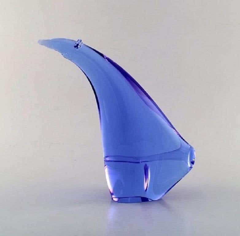 Scandinavian Glass Art, Large Rat In Purple Art Glass, Late 20th Century photo 153.0