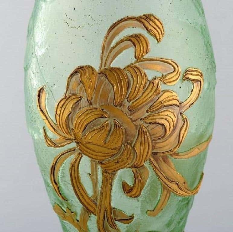 Montjoye, France, Large Art Nouveau Vase In Mouth Blown Art Glass, 1880 1900 photo 922.0