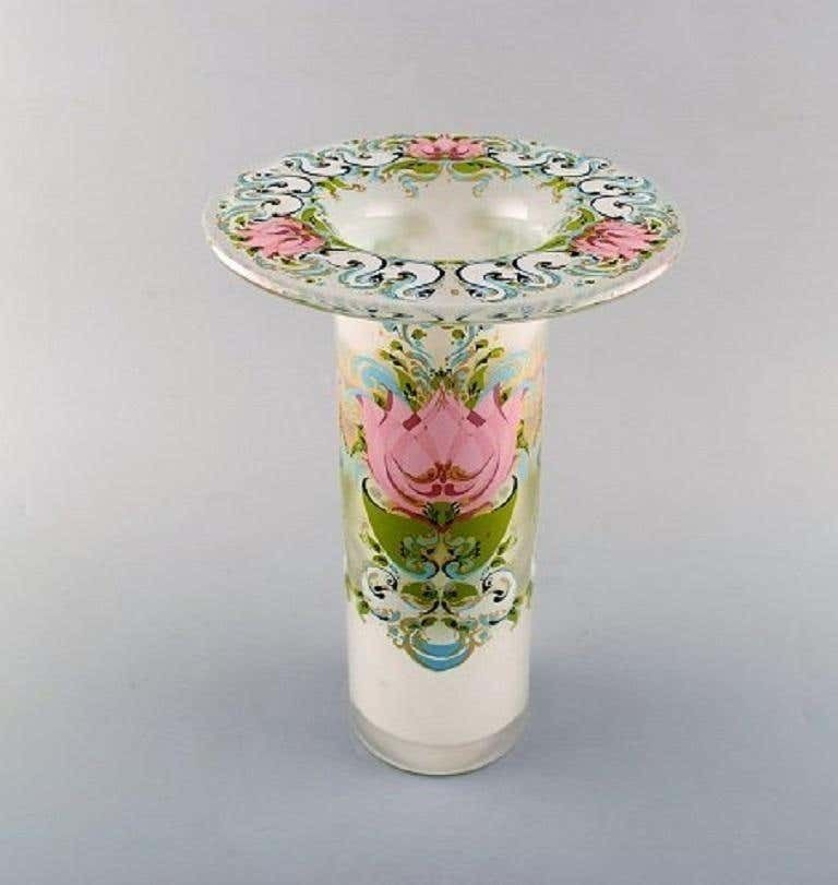 Vase en verre artistique Bjørn Wiinblad pour Rosenthal Studio Line, années 1980 photo furniture