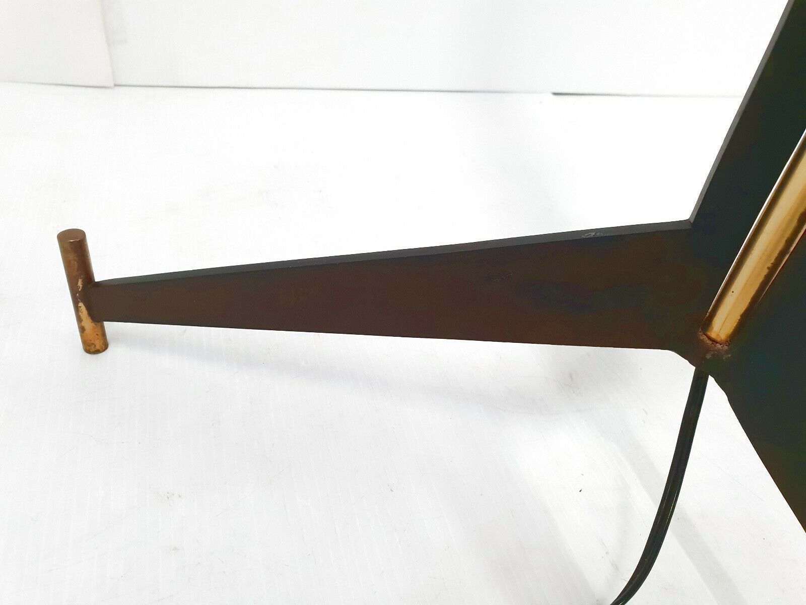 photo furniture Vintage Franse Vloerlamp – Maison Arlus, Jaren 1950, Staal, Messing En Glas