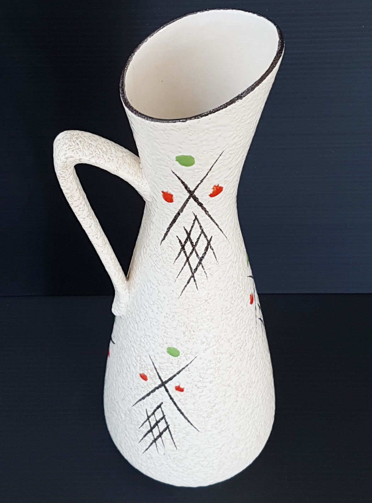 German Ceramic Vase West Germany 246 27 Vintage 1950 1960 50s 60s 50s 60s photo furniture