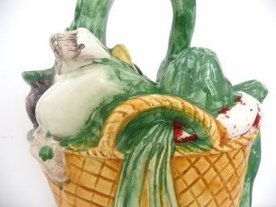Pitcher Jug Chevrette "Vegetable Basket" Ceramic photo for sale