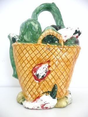Pitcher Jug Chevrette "Vegetable Basket" Ceramic photo 73.0