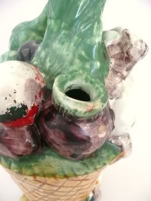 73.0 Pitcher Jug Chevrette "Vegetable Basket" Ceramic photo