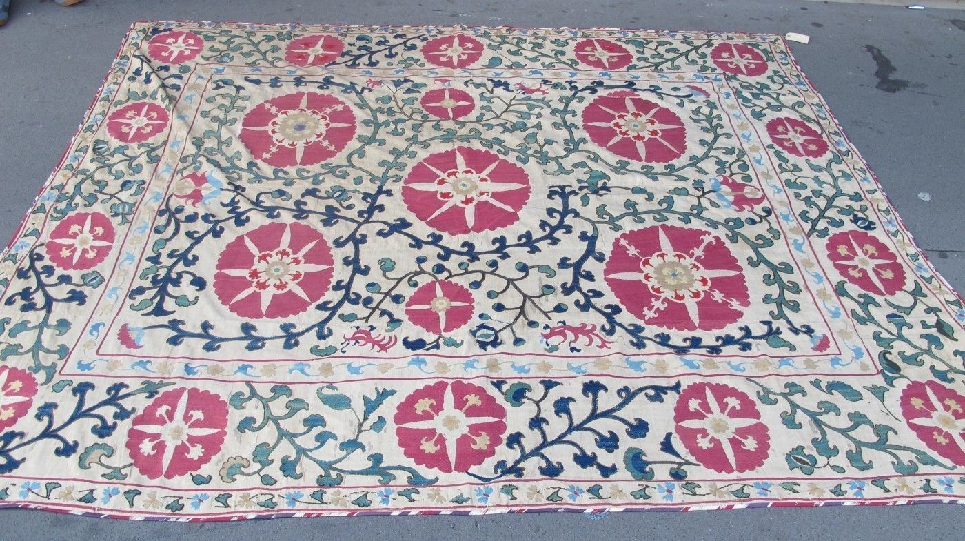 Samarkand Silk Embroidered Suzani photo furniture