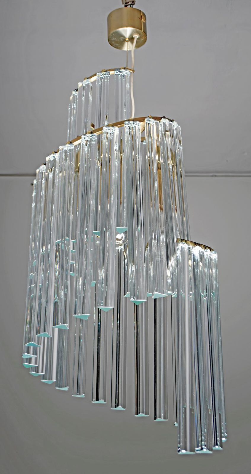 Pia Guidetti Crippa Mid Century Modern Italian Murano Chandelier For Lumi, 1960s photo Lighting