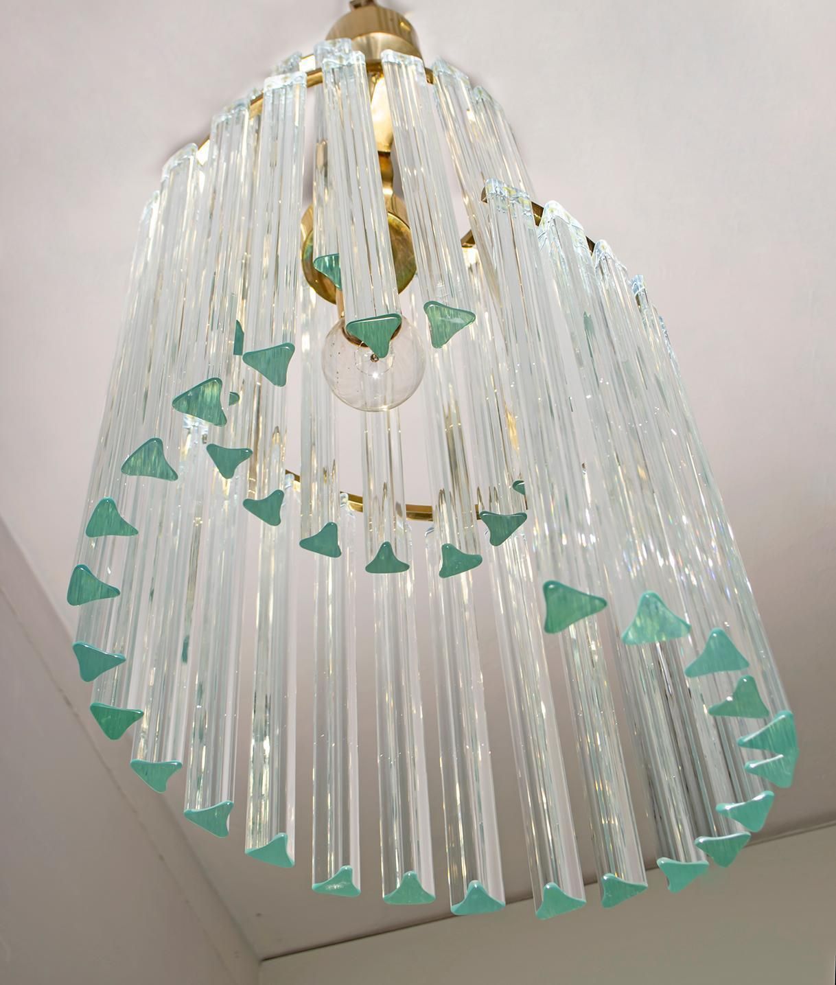 Pia Guidetti Crippa Mid Century Modern Italian Murano Chandelier For Lumi, 1960s photo vinterior