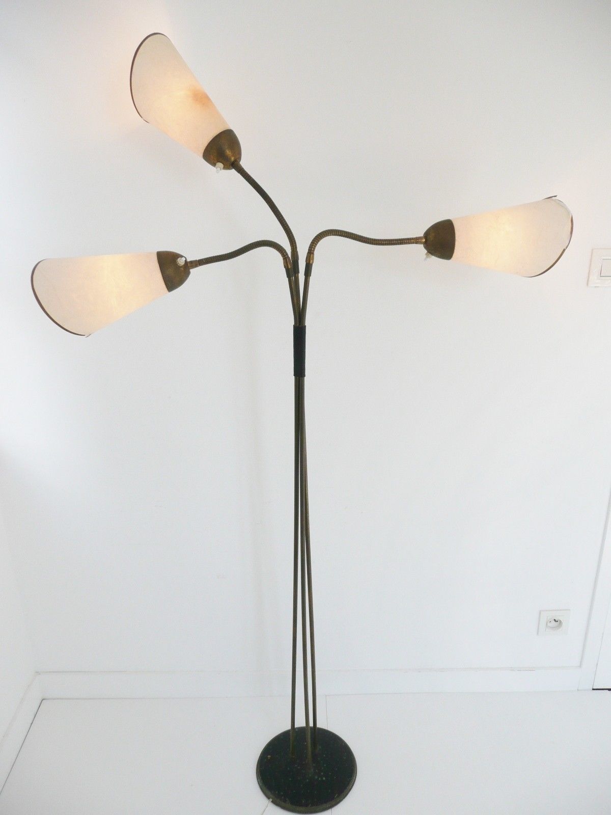 Typical Floor Lamp 1950 With 3 Flexible Arms Vintage Design Years 50 Mid Century