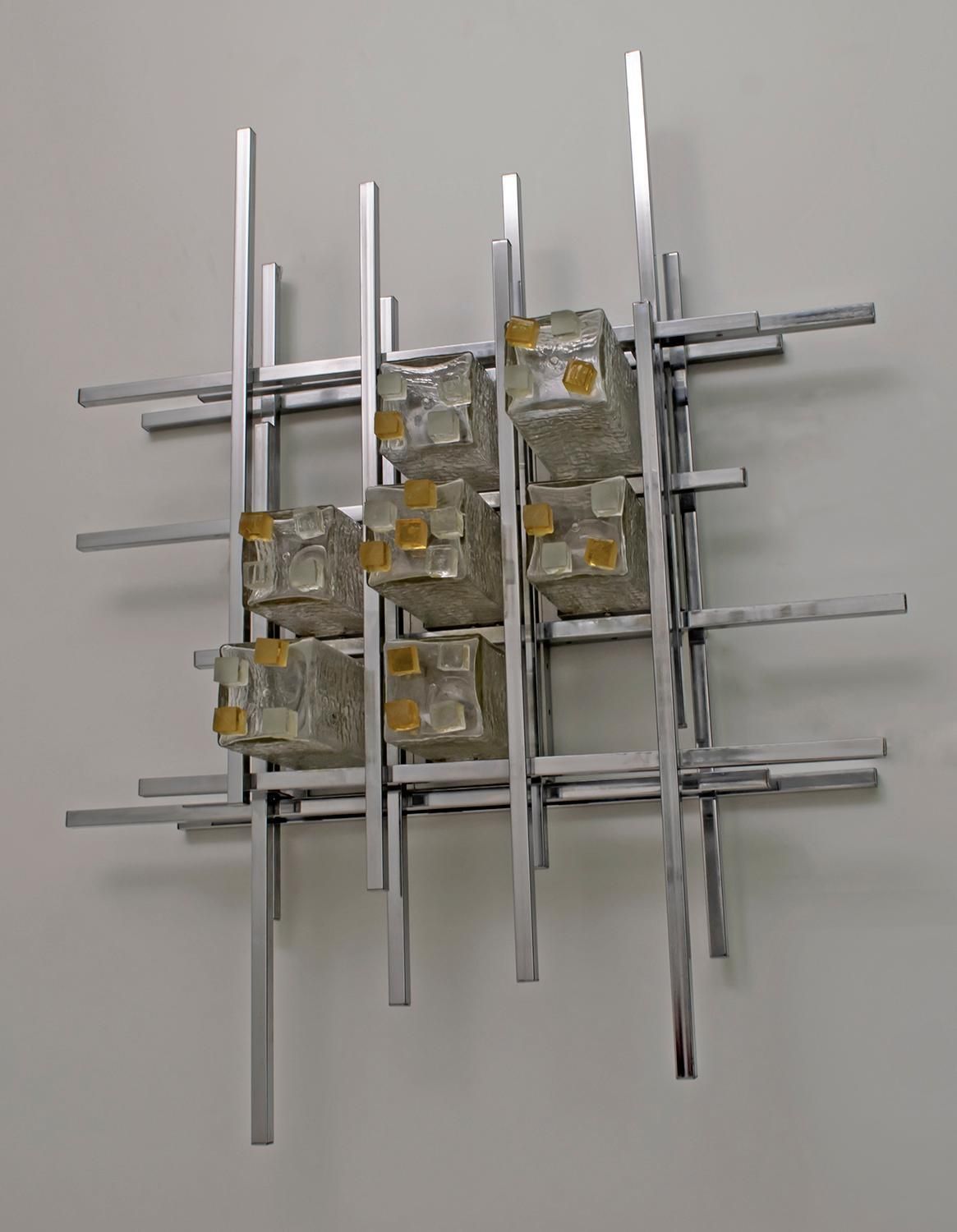 photo furniture Albano Poli Mid Century Modern Italian Single Sculture Sconce By Poliarte, 1970s