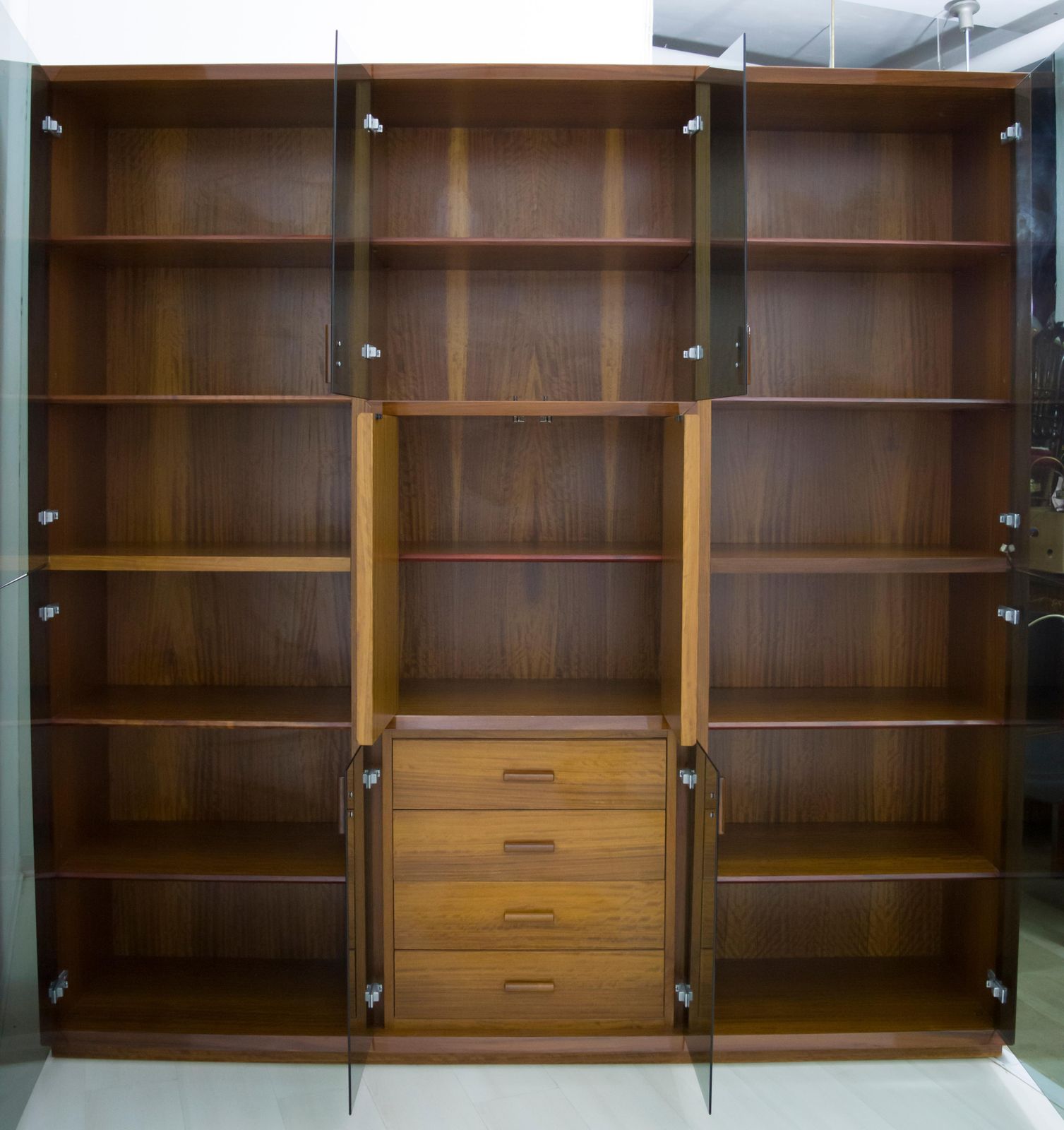 Signed Luciano Frigerio Rare Italian Inlaid Bar Cabinet "Paganini", 1975s photo Furniture