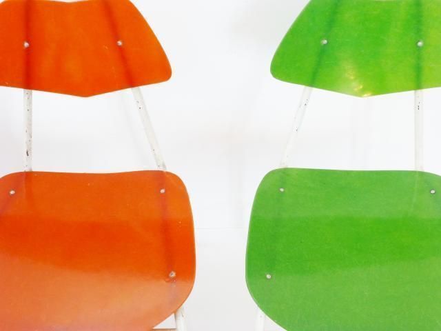 Superb Pair Of Fiberglass Chairs 1950: French Work Of The 1950s photo vinterior
