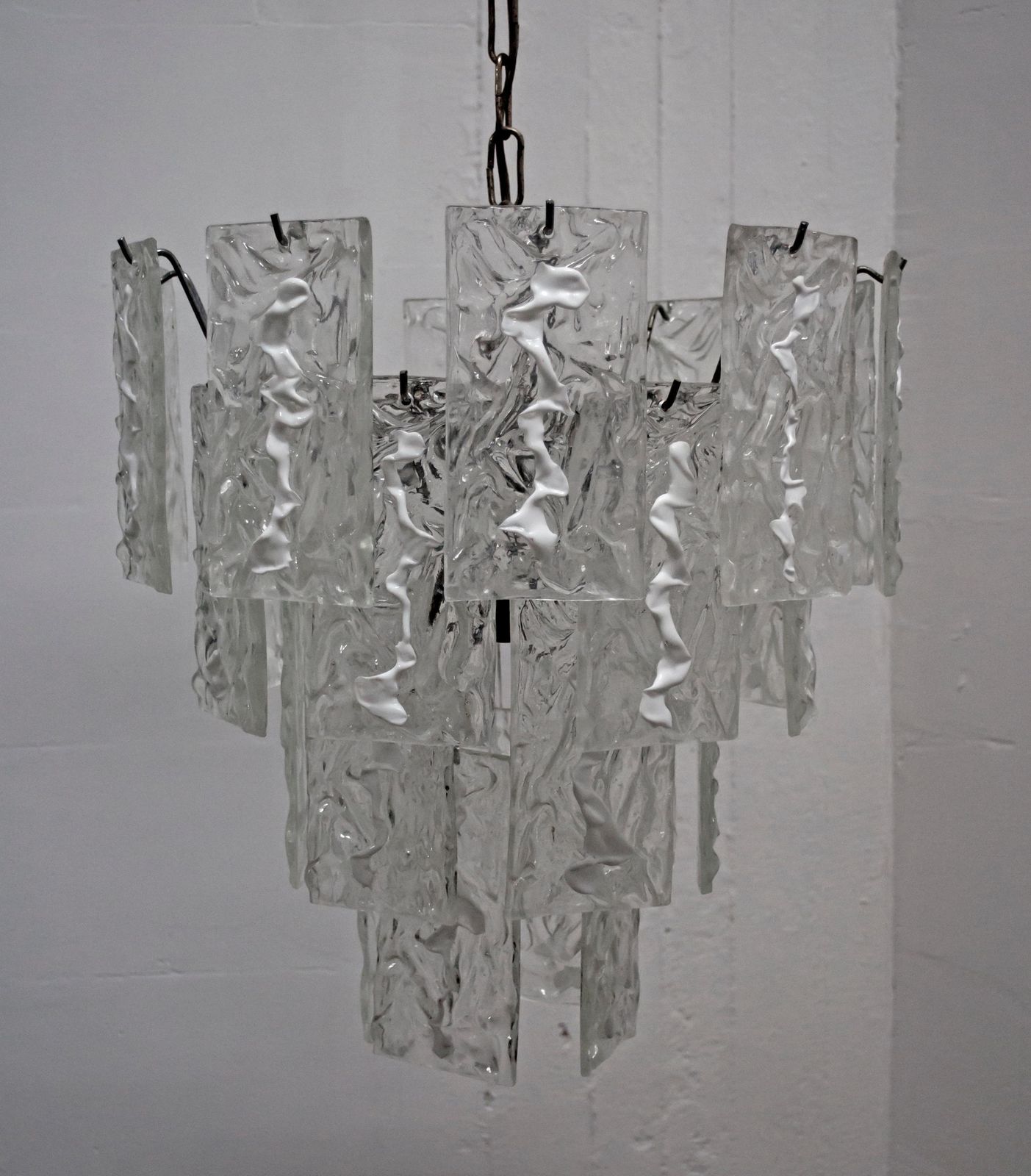 Carlo Nason Mid Century Modern Italian Chandelier For Mazzega, 1960s photo furniture