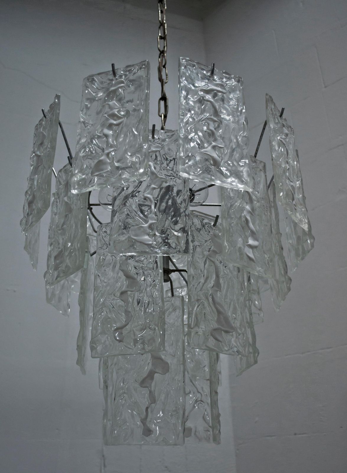 Carlo Nason Mid Century Modern Italian Chandelier For Mazzega, 1960s photo 1520.0
