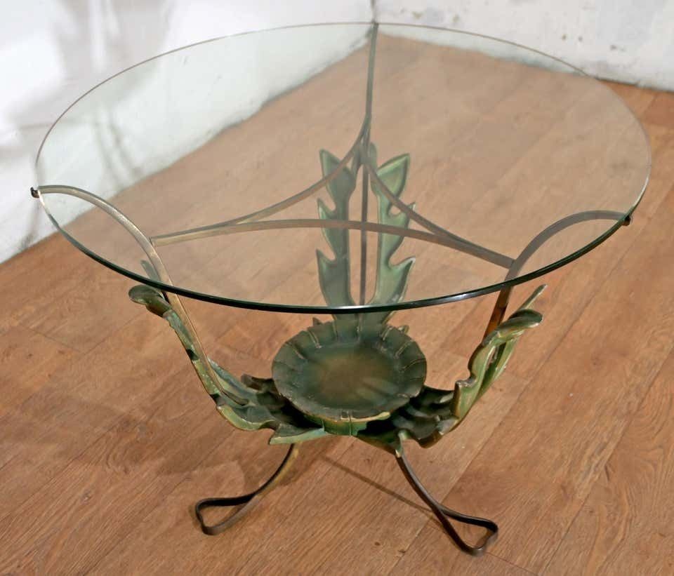 Pierluigi Colli Midcentury Italian Brass And Wood Coffee Table, 1950s photo furniture