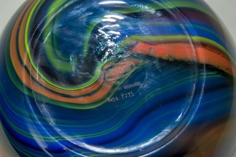 Ottavio Missoni Italian Murano Glass "Mercurio" Plate For Arte Vetro Murano 1980 photo Home Decor