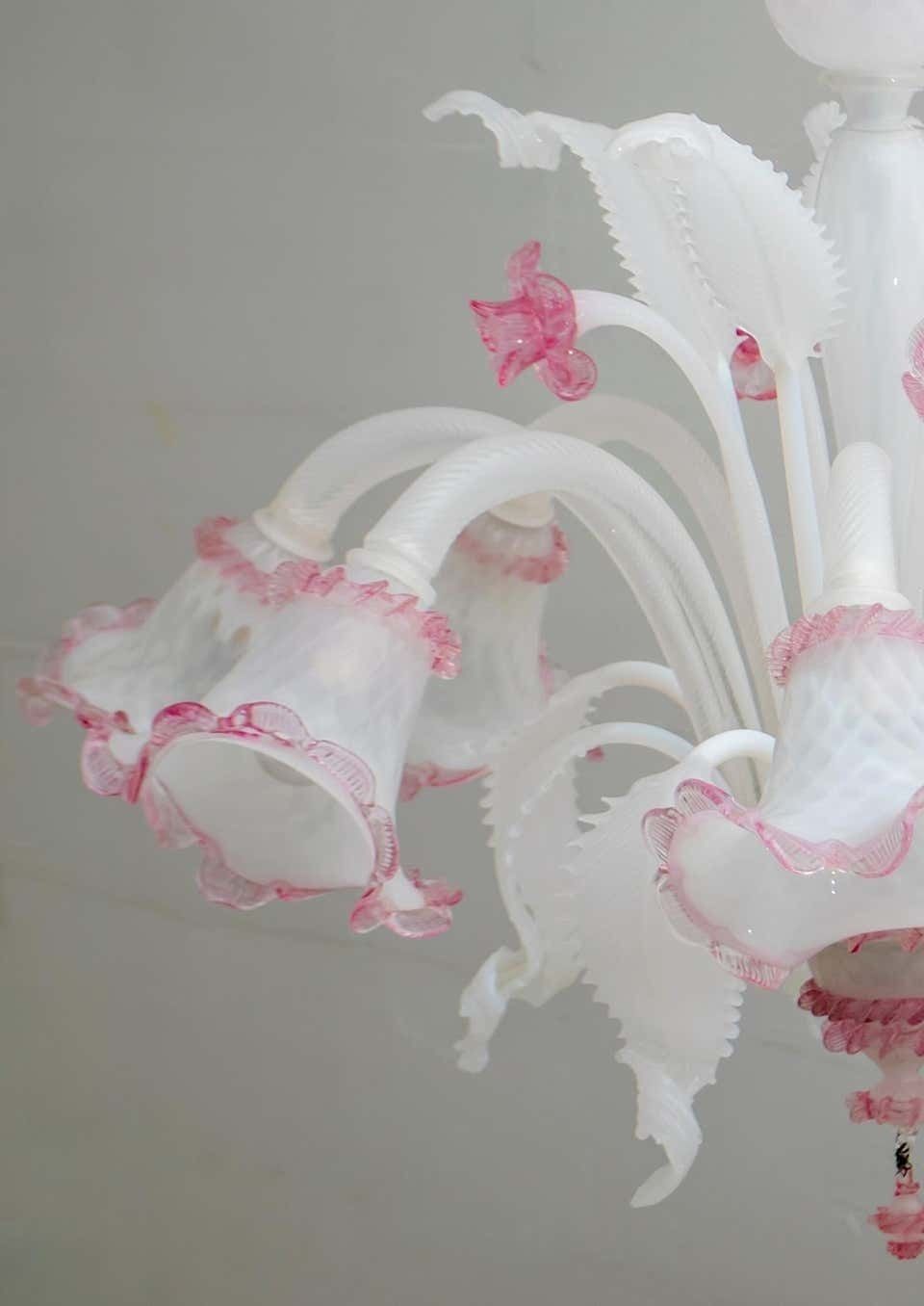 20th Century Modern Venetian Murano Glass Chandelier "Ca'rezzonico" Style, 1960s photo vinterior