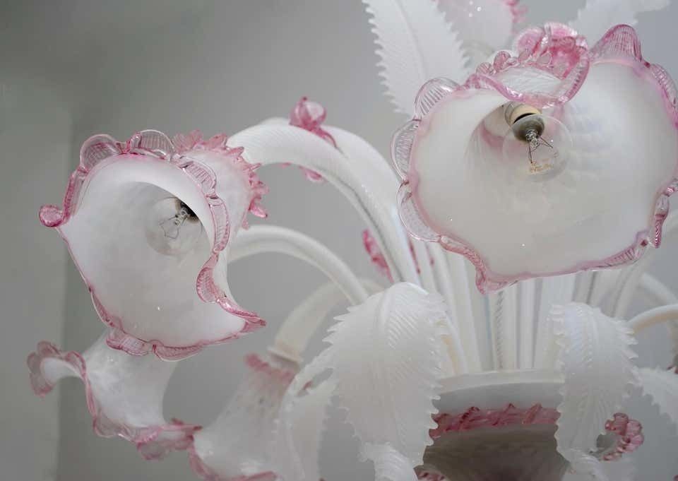 2693.0 20th Century Modern Venetian Murano Glass Chandelier "Ca'rezzonico" Style, 1960s photo