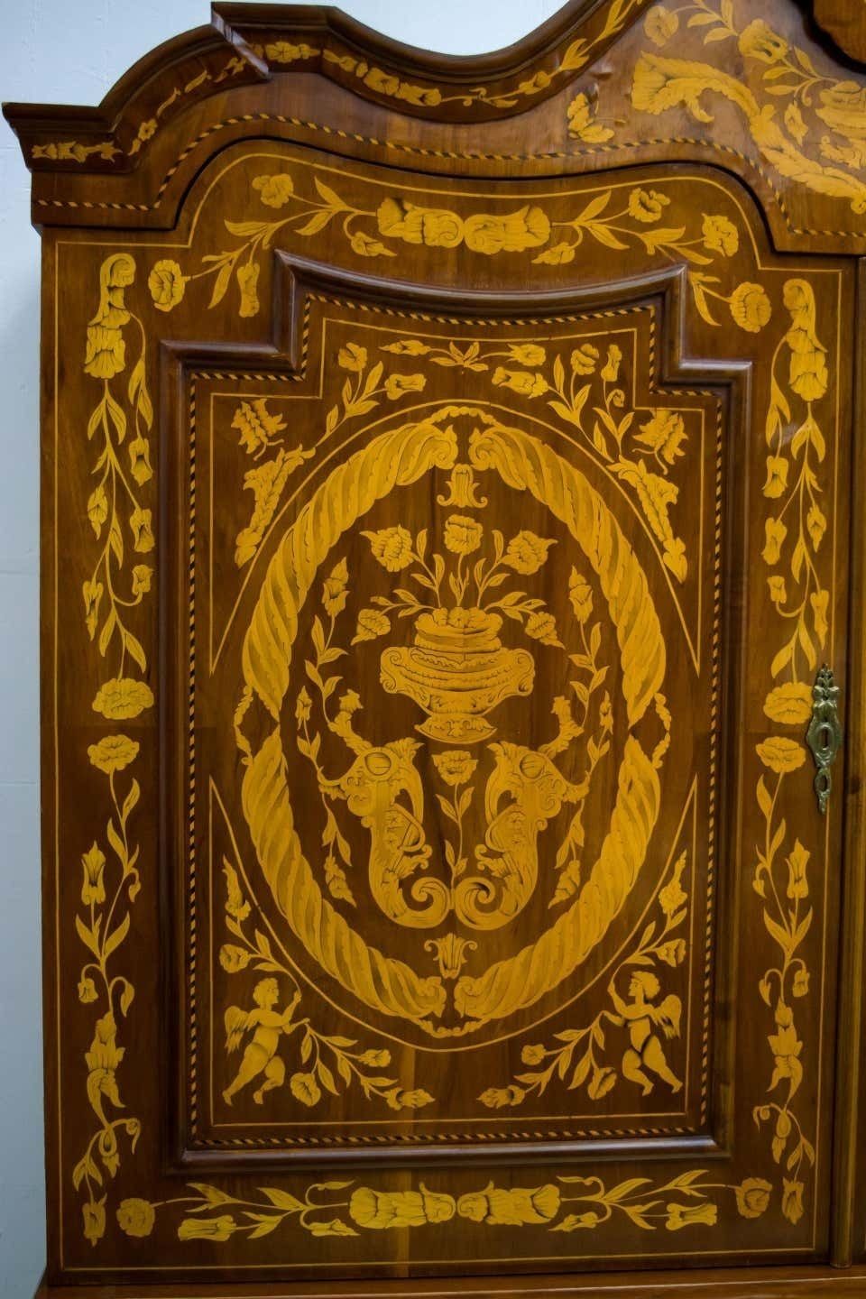 20th Century Dutch Trumeau Walnut With Maple Wood Inlays, Netherlands, 1950 photo buy