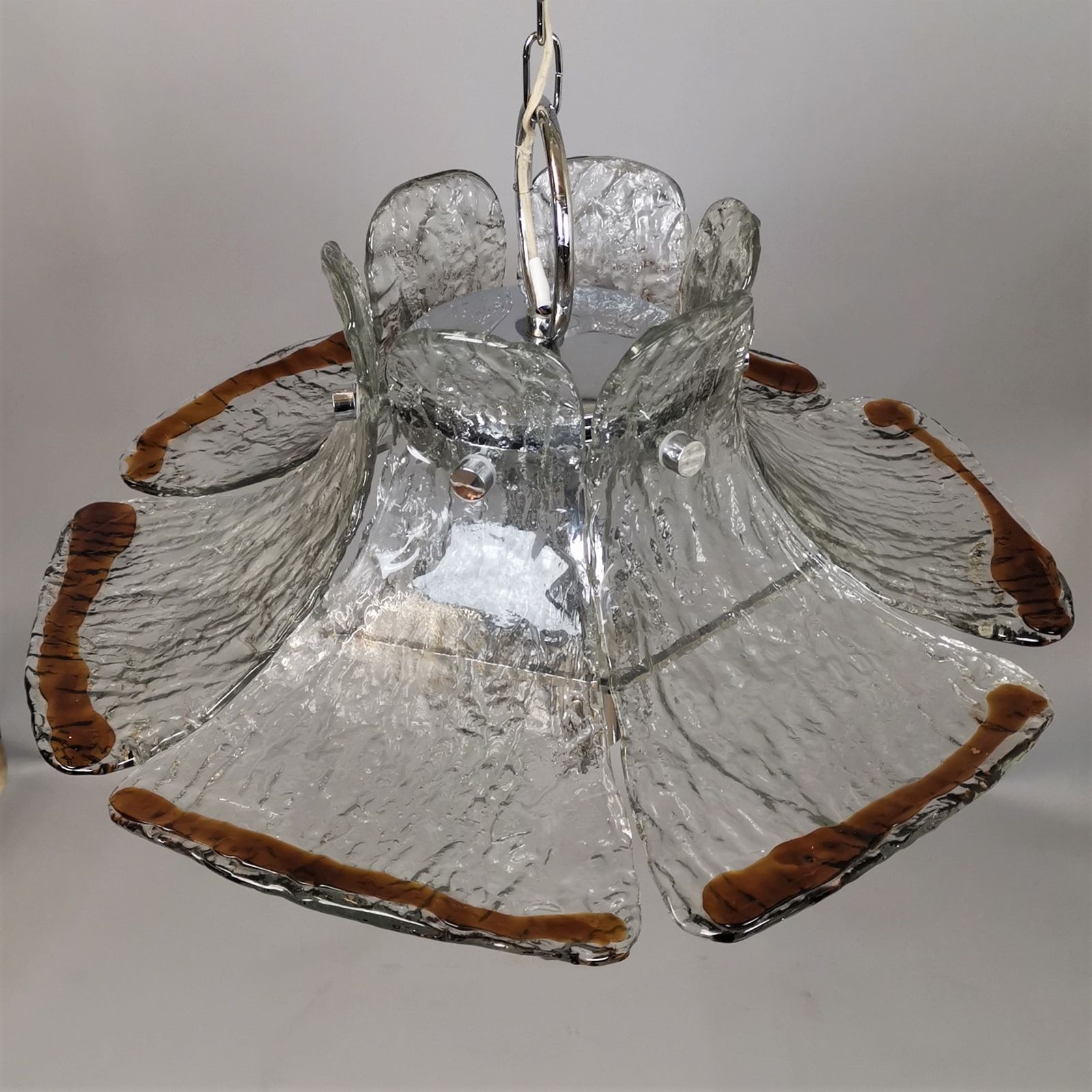 Lustre floral en verre de Murano, années 1960 photo vinterior