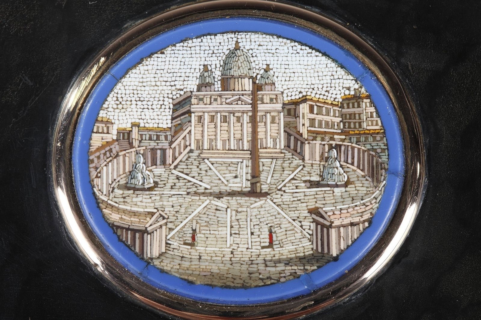 Tabatière de style Restauration à micromosaïque photo Décoration
