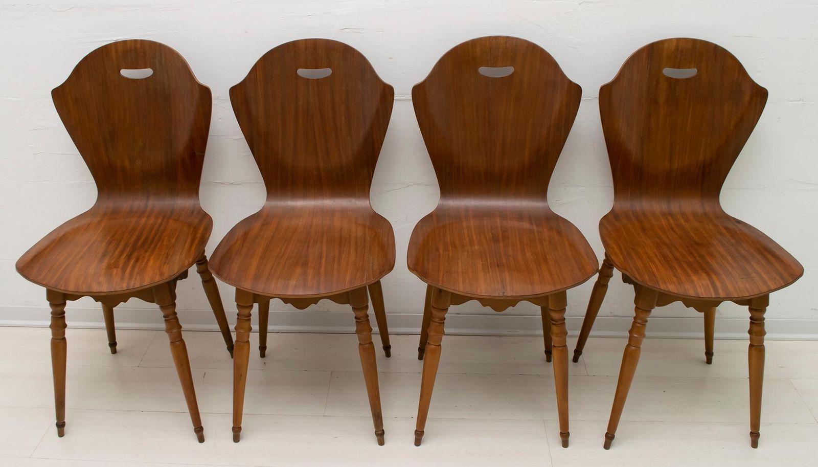 After Carlo Ratti Mid Century Modern Italian Bentwood Chairs, 1950s photo furniture