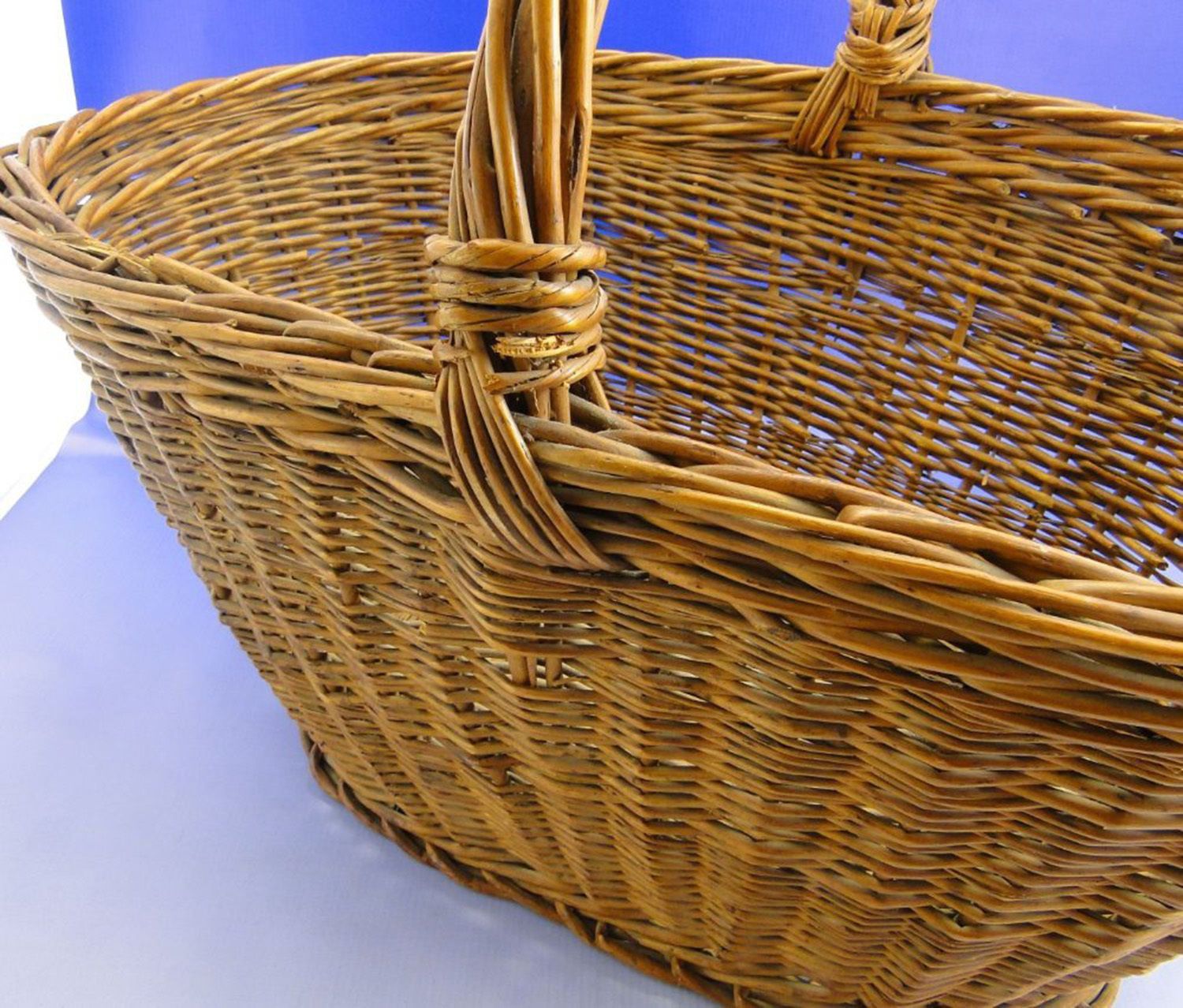 Old Hand Woven Wicker Basket photo furniture