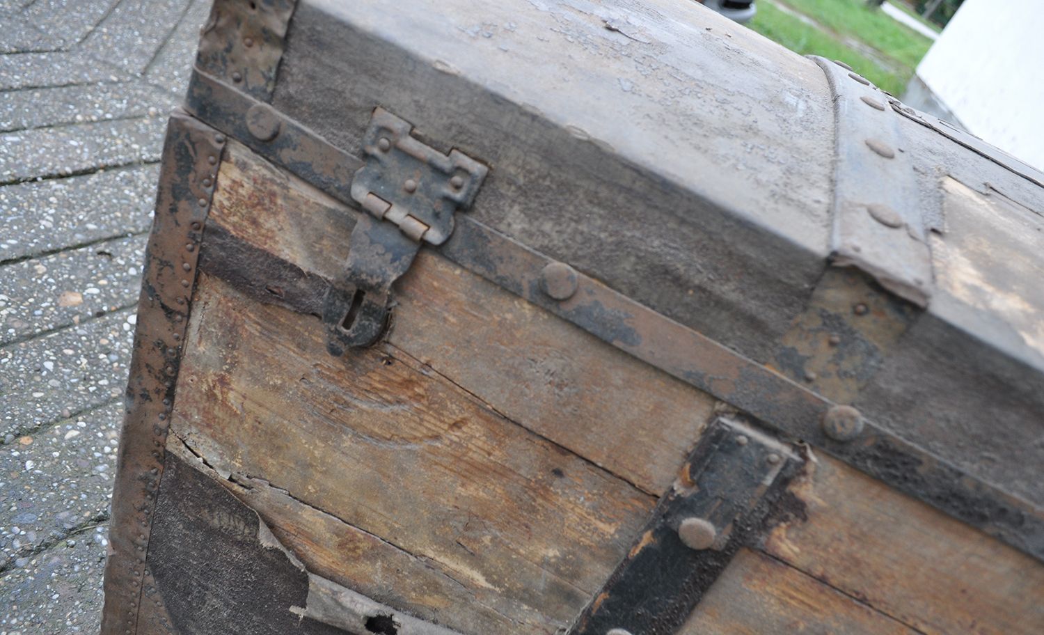 Vintage Leather Travel Trunk photo 667.0