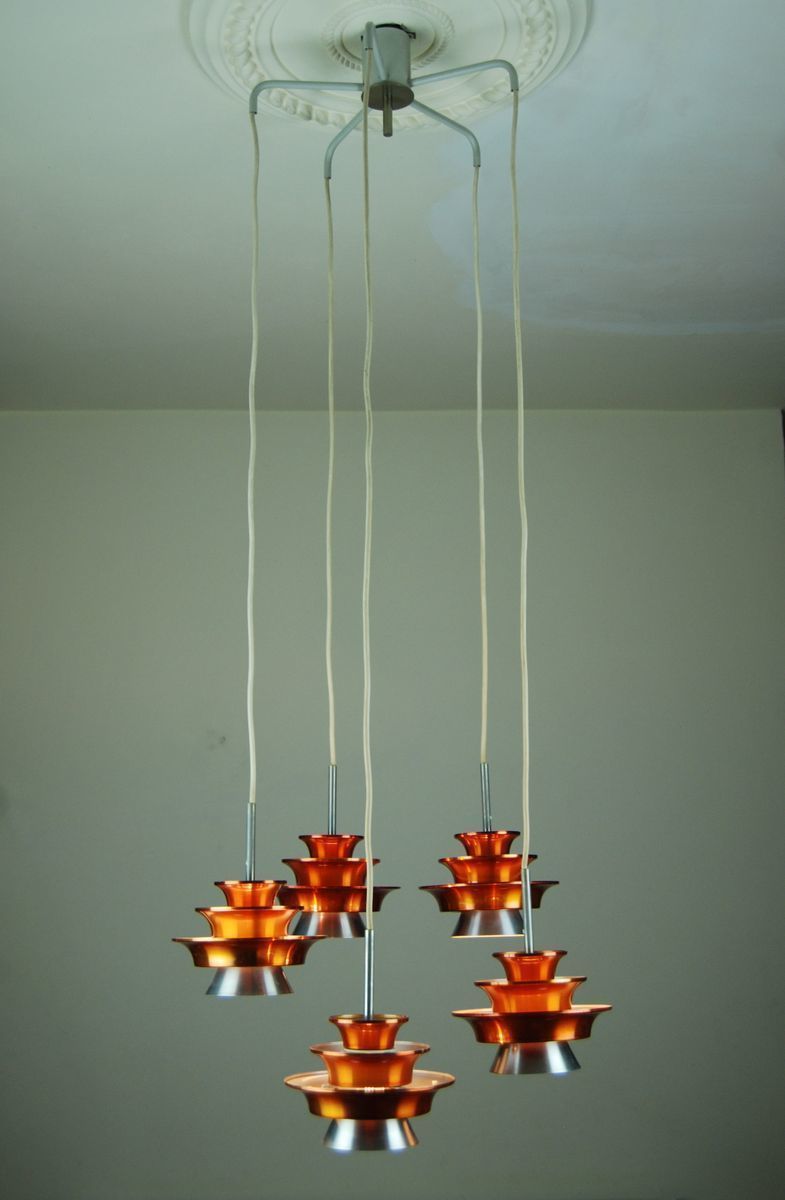 Danish Modern Cascading Pendant From Lyfa, 1970s photo furniture
