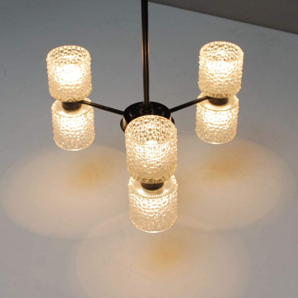 Zeslichts hanglamp 'Zonnewende' van J.W. Bosman voor Raak Amsterdam, 1965 photo for sale