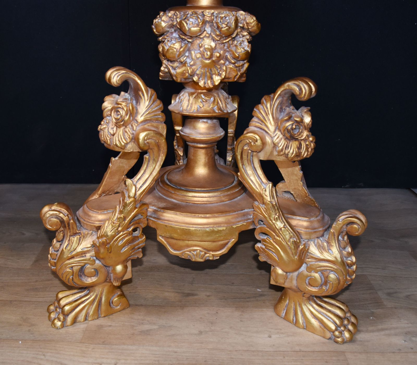 photo furniture Louis XVI Gilt Side Tables   Carved French Pedestal Stands
