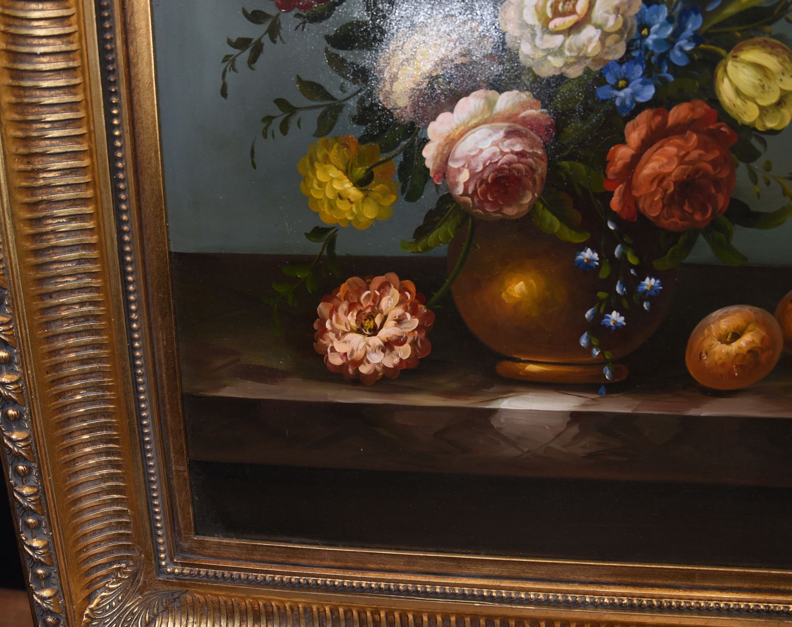 photo furniture Flemish Oil Painting Floral Still Life Vivid Flowers