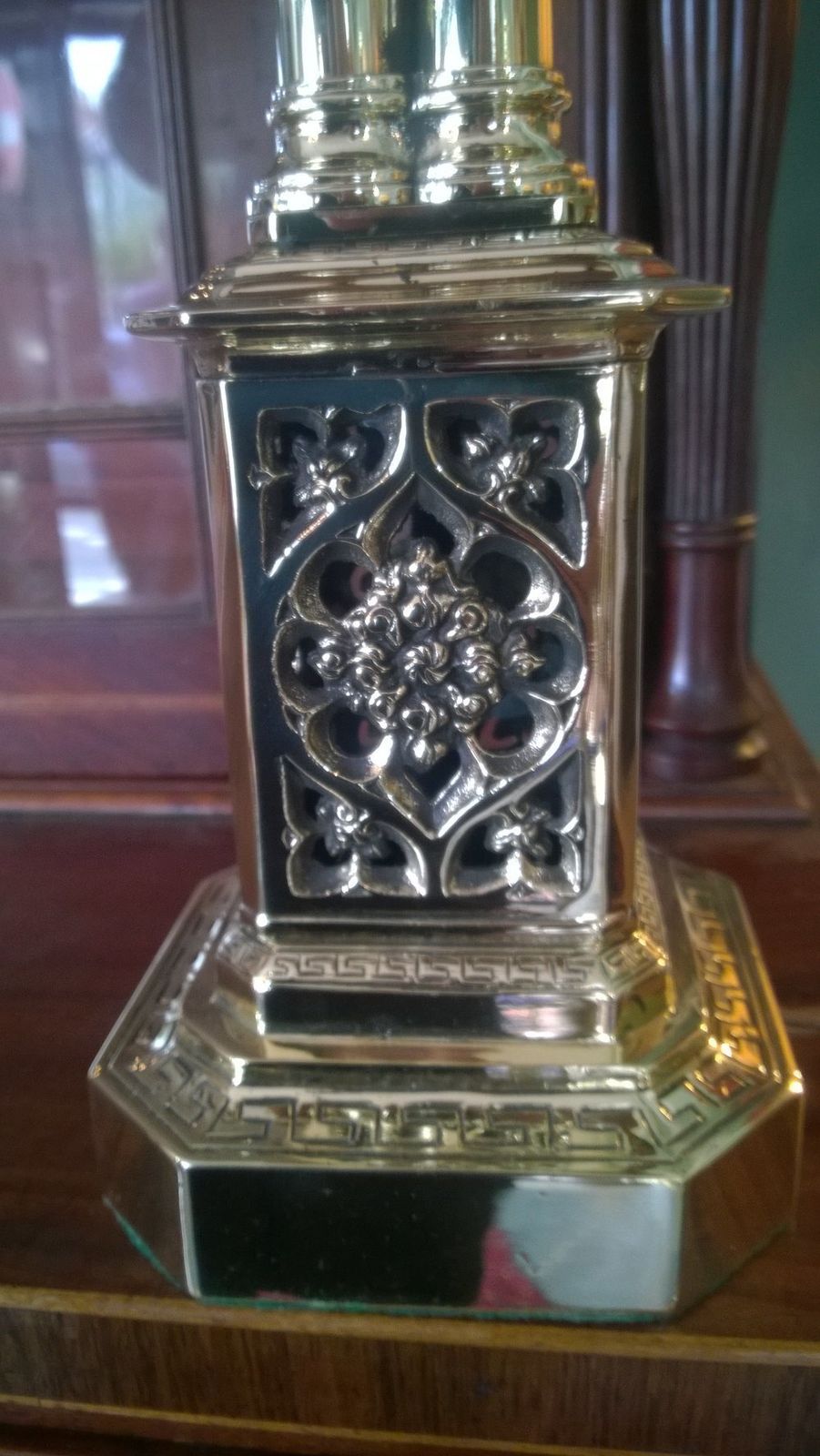 Edwardian Brass Table Lamp photo furniture
