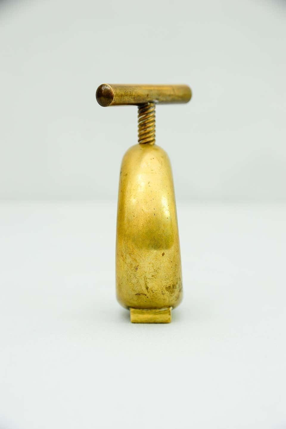 Carl Auböck Midcentury Brass Nut Cracker, Austria, 1950s Signatured photo furniture
