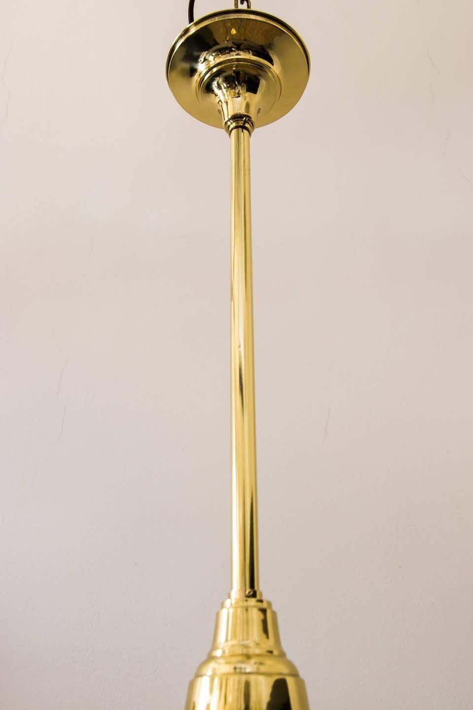 photo furniture Big And Beautiful Hammered Art Nouveau Chandelier With Glass Sticks