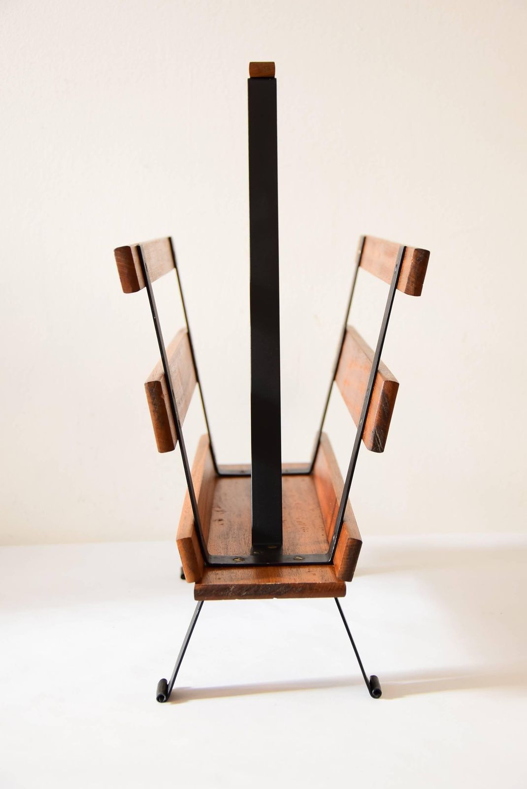 Magazine Rack In Mahogany, Circa 1960s photo furniture