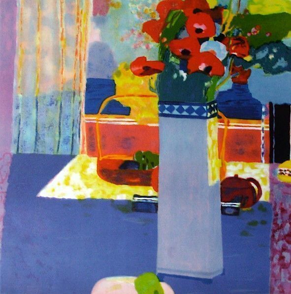 Ortuno Roberto   Lithography   Vase Of Flowers