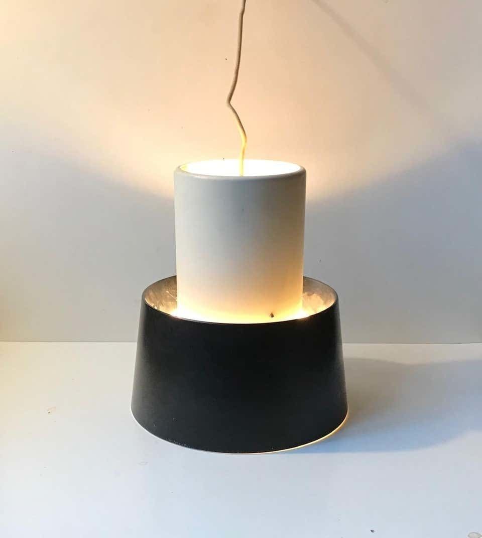 Black & White Nyboderpendel Ceiling Lamp By Svend Aage Petersen & Louis Poulsen photo furniture