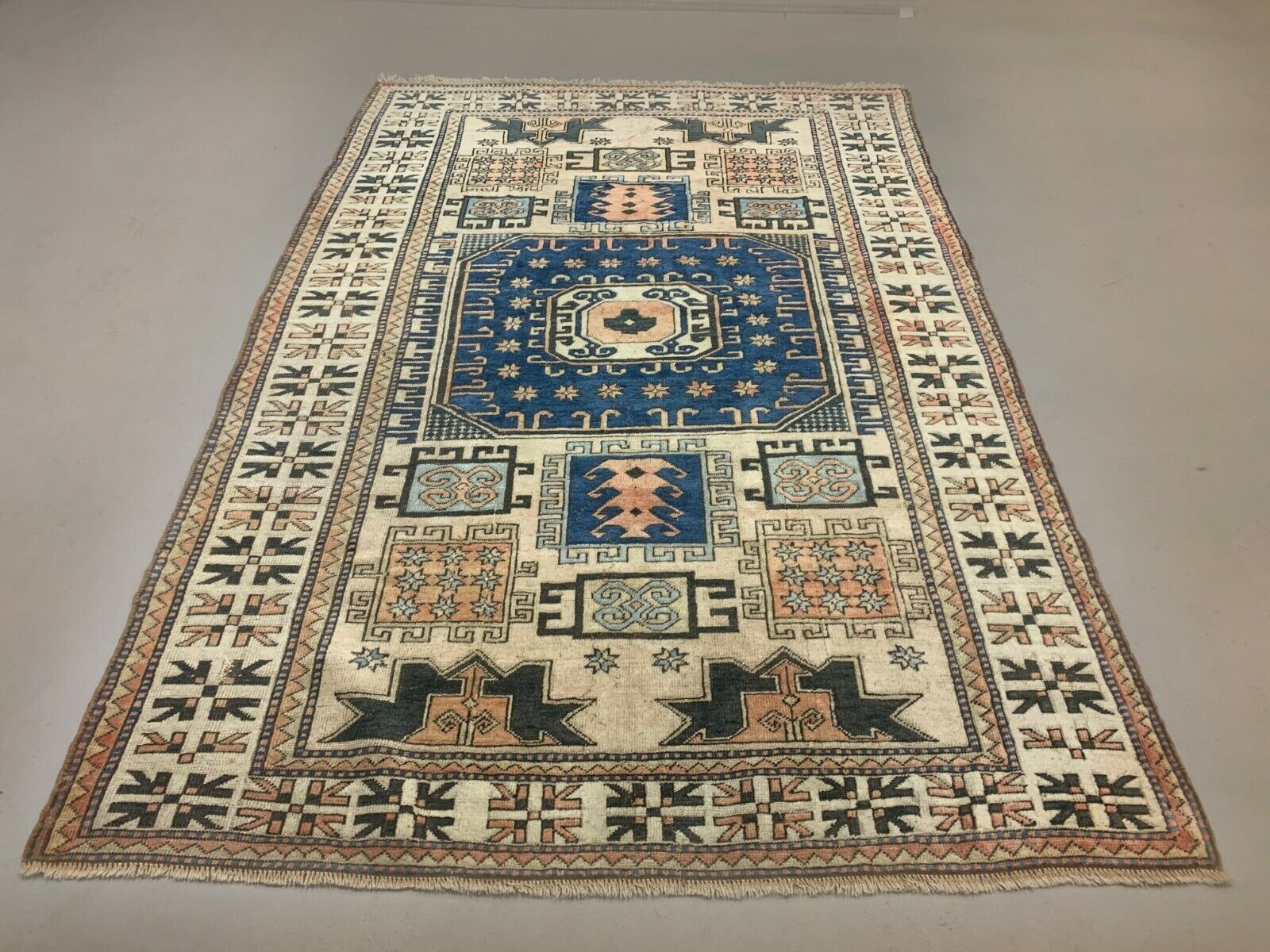 Old Turkish Kazak Rug Oriental 240x165 Cm Vintage Carpet, Tribal Handwoven photo furniture