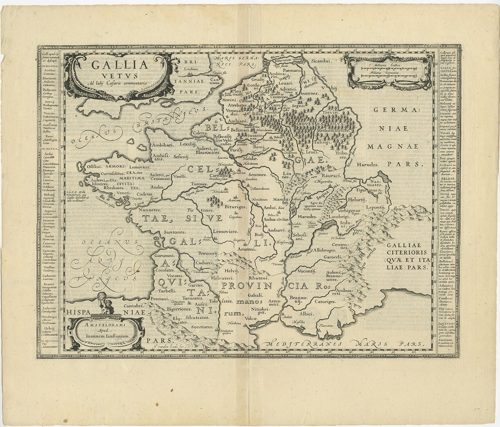 Antique Map Of France By Janssonius (C.1650)