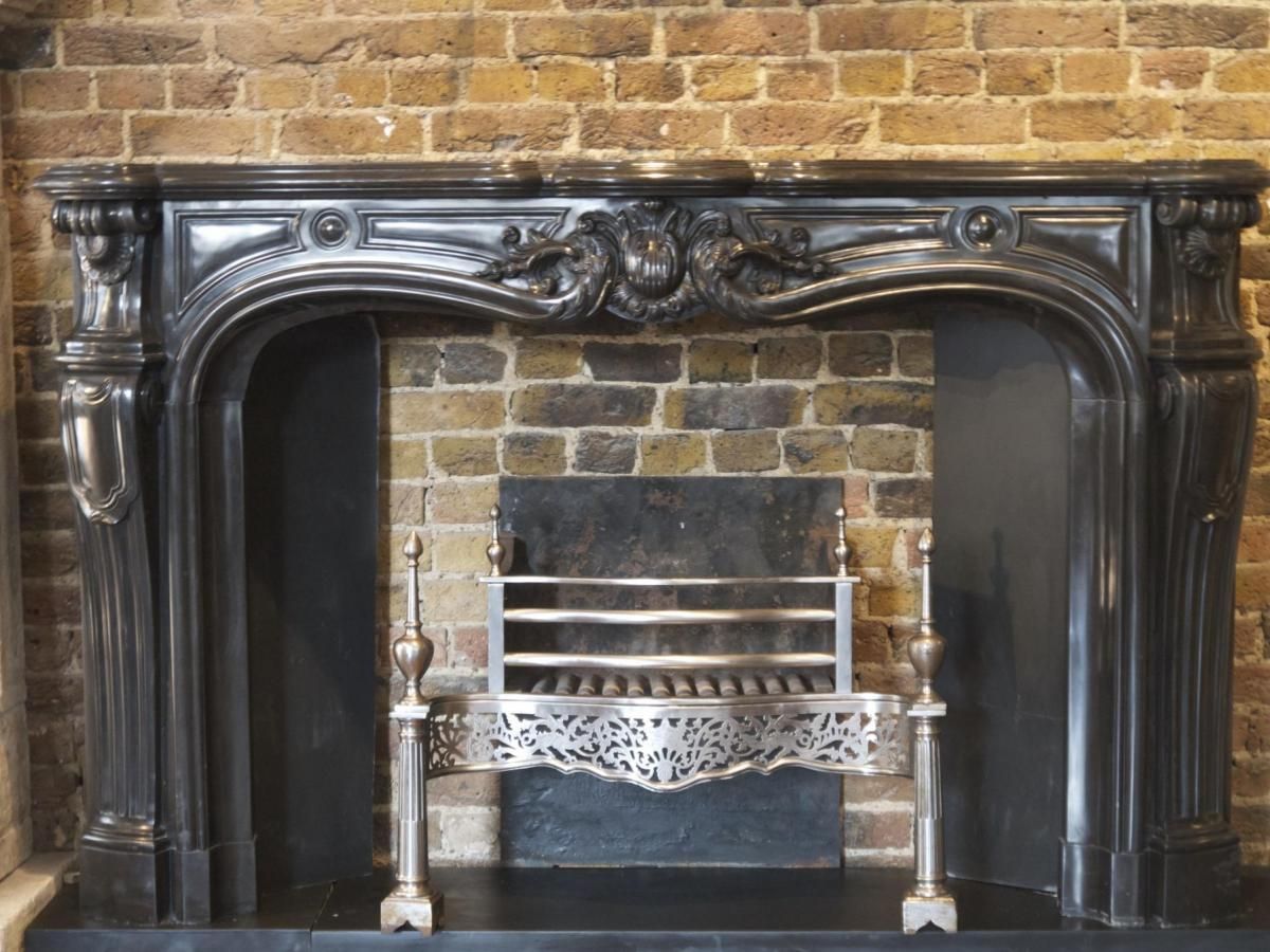 Reproduction Black Louis XV Marble Fireplace photo buy