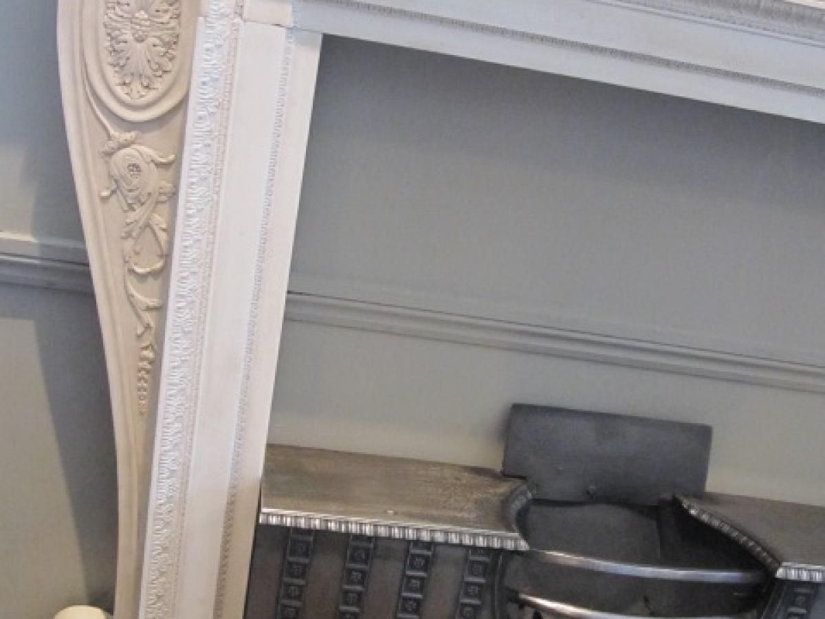 Adam Style Surround Carved In Statuary White Marble photo Home Fixtures