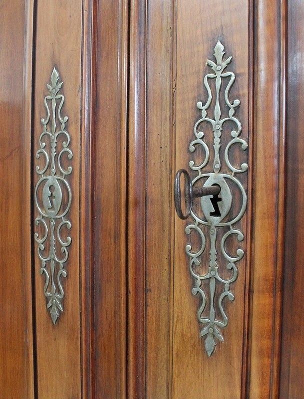 10430.81 Important Four Regional Property Doors, In Cherry Roux, Louis XV Period, Late 18th Century photo